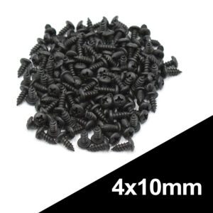 Black woodscrews 4x10mm