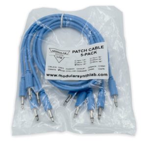Eurorack Patch Cable_Blue_9-150cm_Modular Synth Lab